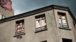 Abandoned city building Abandoned city building
