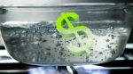 Boiling water with dollar sign Boiling water with dollar sign