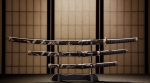 Japanese swords in home Japanese swords in home