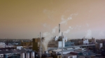 Smoke in urban city Smoke in urban city