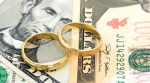 Wedding rings on money Wedding rings on money