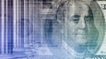 hundred dollar bill and columns hundred dollar bill and columns