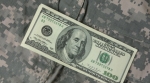 hundred dollar bill on uniform hundred dollar bill on uniform