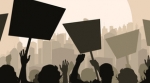 Protester rally Protester rally