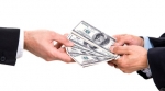 businessman exchanging dollars businessmen exchanging dollars