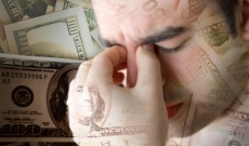 Financially stressed man Financially stressed man