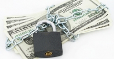 Money secured by a locked chain