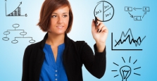 Business woman with idea Business woman with idea