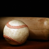 Baseball and bat Baseball and bat
