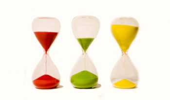 Three different hourglasses Three different hourglasses