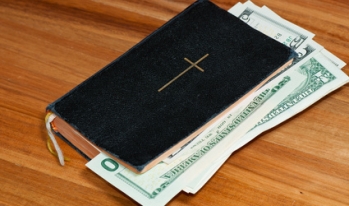 Bible and cash Bible and cash