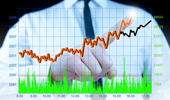 Businessman and interest rates Businessman and interest rates
