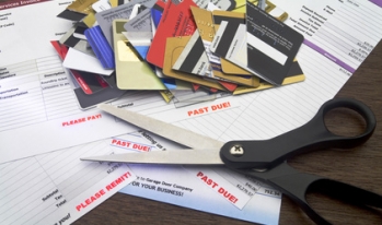 Cut up credit cards bills Cut up credit cards bills