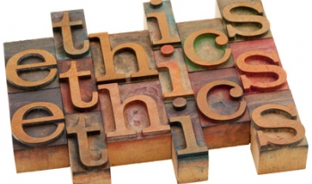 Letter blocks spelling out "Ethics" Letter blocks spelling out "Ethics"