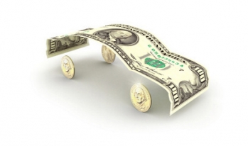 Hundred dollar bill car Hundred dollar bill shaped like a car with coin wheels