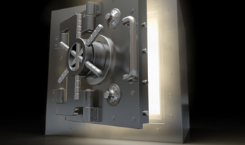 Opening safe Safe opening up with inside glowing