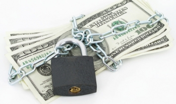 Money secured by a locked chain Money secured by a locked chain
