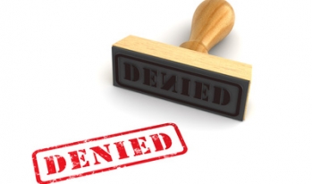 Stamp showing denied Stamp showing denied