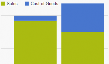 bar graph showing profit