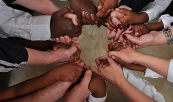 hands united together hands united together