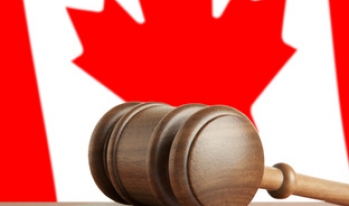 Canadian flag and gavel Canadian flag and gavel