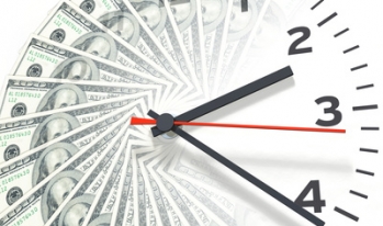 dollars over half a clock dollars over half a clock