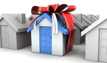 house with a bow on it house with a bow on it