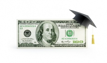 one hundred dollar bill with a graduation cap one hundred dollar bill with a graduation cap