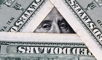 Benjamin Franklin's eyes on a hundred dollar bill Benjamin Franklin's eyes on a hundred dollar bill