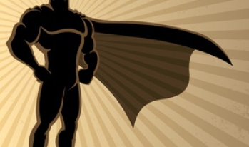 Silhouette of a superhero Silhouette of a superhero