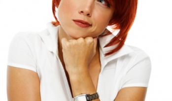 Pondering woman Women pondering a decision