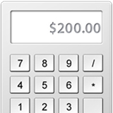 Image of a gray calculator Image of a gray calculator