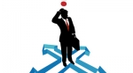 Business man faced with different choices Business man faced with different choices
