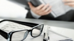 Business man reading contract Business man reading contract