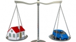 Car and home balanced agains each other Car and home balanced against each other