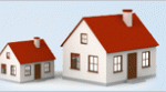 A small and a big house sitting next to each other A small and a big house sitting next to each other
