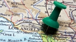 green pin on a map green pin on a map