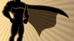 Silhouette of a superhero Silhouette of a superhero