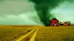 Tornado hitting a barn Tornado hitting a barn