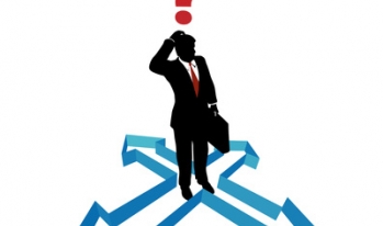 Business man faced with different choices Business man faced with different choices