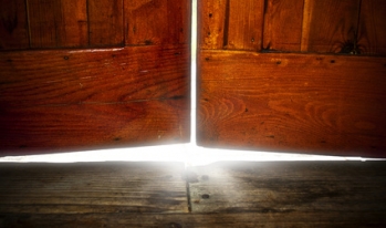 Crack in the door Crack in the door