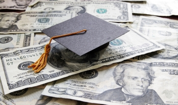 Graduation cap and money Graduation cap and money