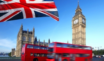 Parliament and UK flag Parliament and UK flag