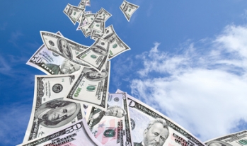 Money raining down from the sky Money raining down from the sky