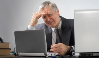 Stressed business owner Stressed business owner