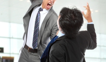Fighting businessmen Fighting businessmen