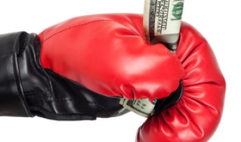 boxing glove with money boxing glove with money