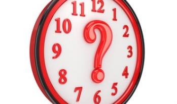 Clock with question mark Clock with question mark