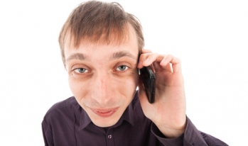 Creepy man on phone Creepy man on phone