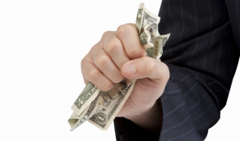 Man crushing debt Man crushing debt